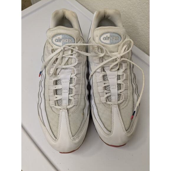 NIKE Air Max 95 USA 2018 Lace Up Genuine Leather White Men\'s Size 8.5 AQ7981-100 main image 5